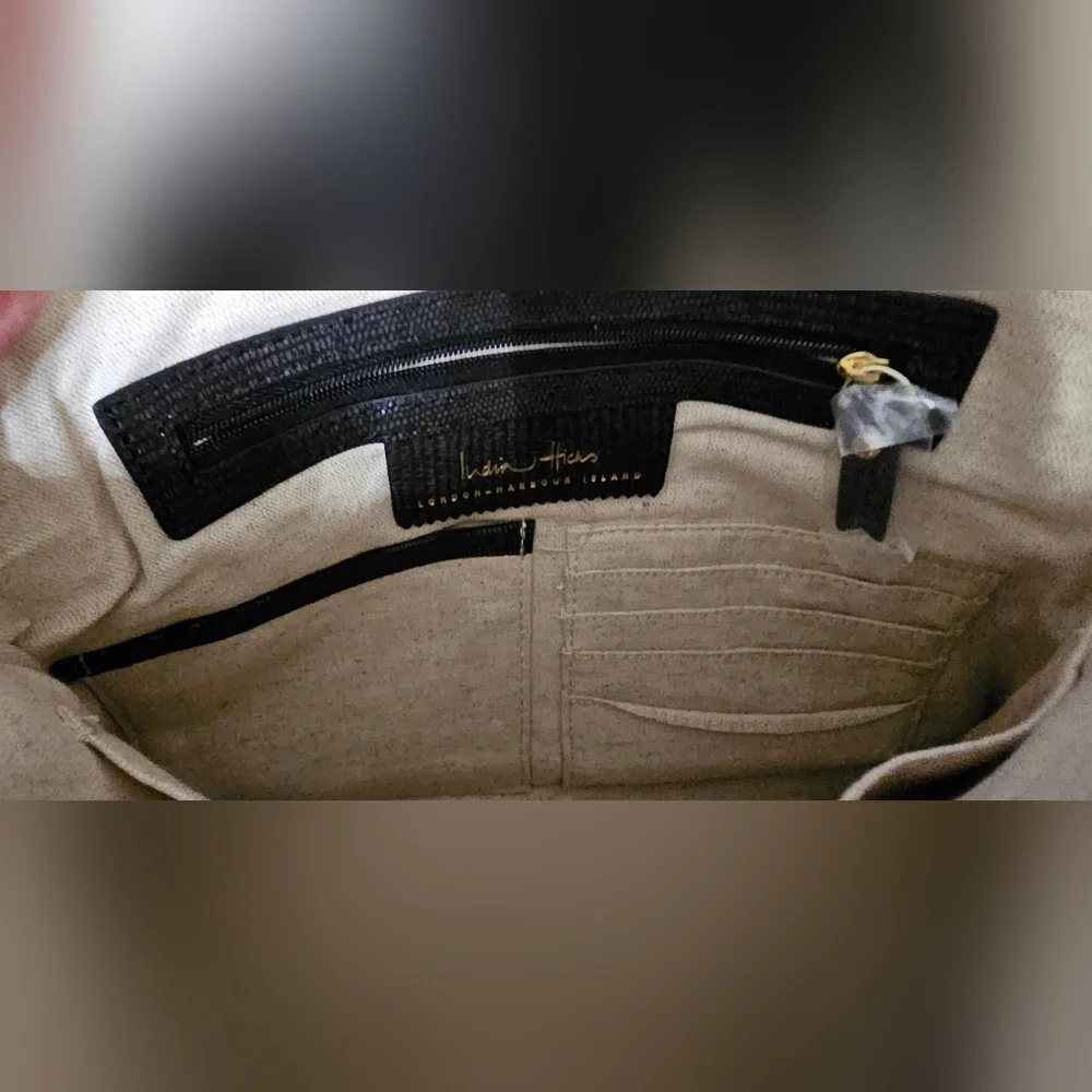 India Hicks Black Textured Leather Portfolio - Picture 13 of 13